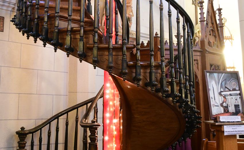 Schody spiralne w Loretto Chapel w Santa Fe